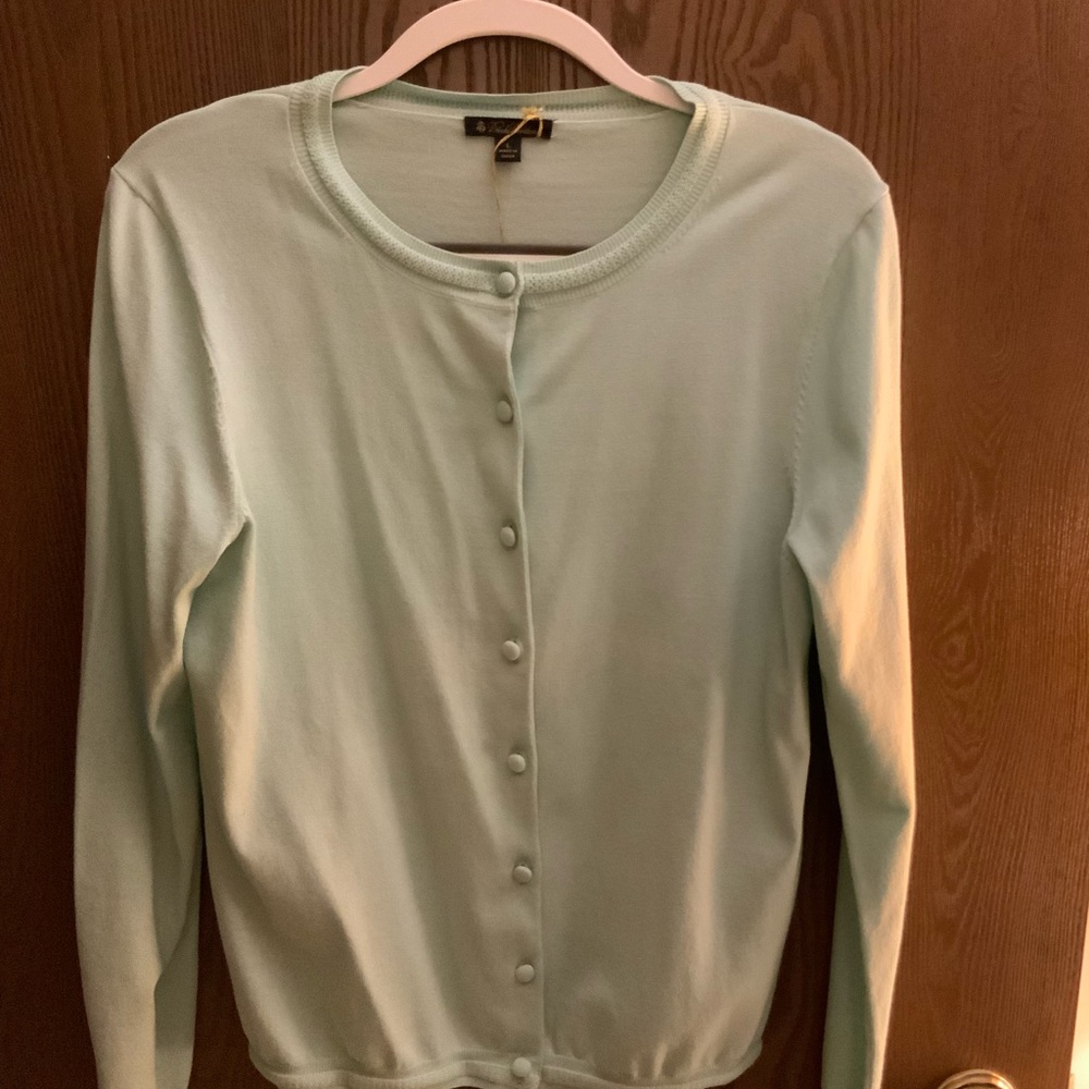Brook Bros. Silk blend Cardigan L NWT